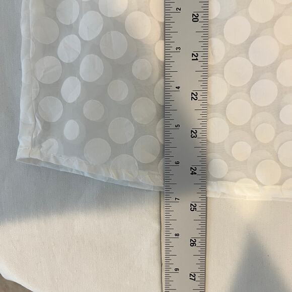 TOMMY HILFIGER Sheer Polka Dot Bell Sleeve Blouse White Women's Size Large - Picture 5 of 8